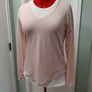 ZYIA Activewear Creamy Peach Wanderer Long Sleeve T (L)